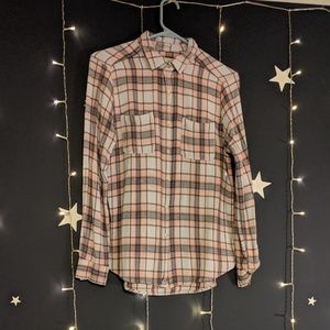 Soft pick and blue flannel